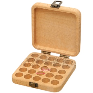 精油榉木材质收纳木盒多特瑞youngliving1-2毫升25瓶装精油收纳盒