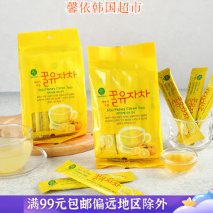 韩国进口食品济州蜂蜜柚子茶冲泡蜂蜜果味茶下午休闲饮料25g*15条