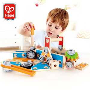 Hape百变木匠工具盒 儿童男孩益智螺母拆装组合宝宝玩具拧螺丝扭