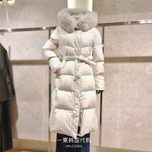 韩国代购 LINE 2022年冬季女士大毛领保暖鹅绒羽绒服外套