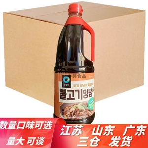 清净园烤牛肉酱韩国进口餐饮商用腌肉酱整箱2kg×8瓶包装多省包邮