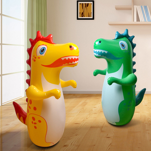 大号恐龙充气不倒翁气球宝宝玩具塑料卡通拳击不倒翁儿童益智玩具