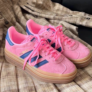 Adidas阿迪达斯Gazelle Bold粉色增高防滑耐磨厚底女鞋板鞋H06122