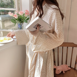 浴袍女四季通用春秋新款睡袍女长款纯棉碎花和服睡衣日式和风女装