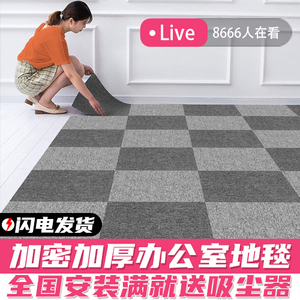 办公室地毯大面积公司卧室满铺房间拼接方块商用全铺客厅灰色地垫