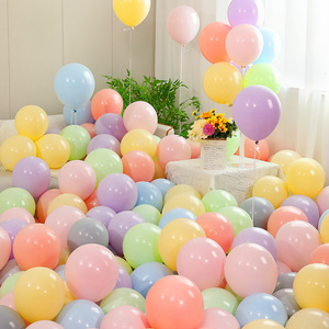 马卡龙无毒气球儿童生日派对结婚装饰场景布置网红多巴胺彩色批发