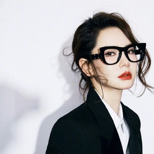 新款韩版平光个性大框猫眼戚薇同款痞帅ins街拍配近视防蓝光眼镜