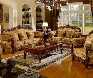 欧式布艺沙发可拆洗123组合美式田园大小户型客厅雕花实木沙发