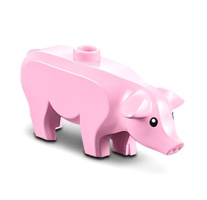 LEGO乐高正品 小动物 大肥猪 粉红猪 田园牧场 约4厘米长