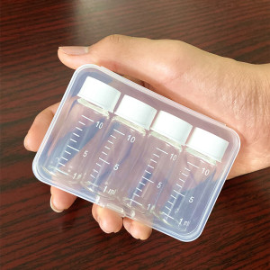 玻璃分装瓶便携药盒随身幼儿口服液药瓶内塞密封液体不漏医用材料