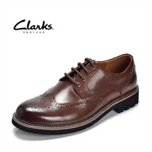 Clarks其乐男鞋24年春秋新款布洛克雕花商务正装系带百搭休闲皮鞋