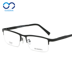 纯钛眼镜框男款近视眼镜方形半框弹簧腿眼镜架成品可配镜片1068