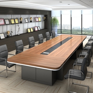 上海会议桌长桌办公桌简约现代长方形会议洽谈桌椅组合办公家具