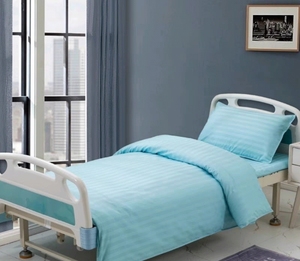 医院三件套病房床单被套被罩枕套加密诊所用白色蓝色单人三件套