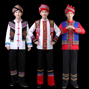 保安族服饰男贵州少数民族服装布衣族三月三成人新款舞蹈表演出服