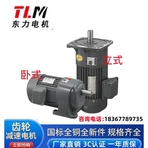 TLM东力齿轮减速电机200W400卧式排屑马达0.75KW1.5KW2.2立式搅拌