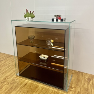 意大利GLAS玻璃柜展示柜钢化玻璃客厅收纳柜设计师家具定制陈列柜