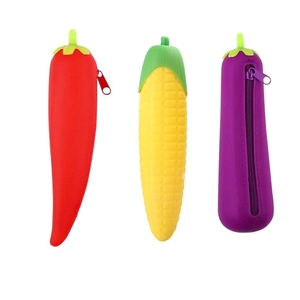 水果蔬菜造型学生硅胶笔袋创意铅笔袋 女生可爱小钱包袋钥匙包