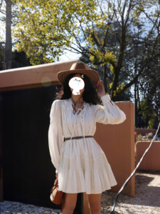 白色甜美连衣裙女2024春夏季新款法式系带小个子气质娃娃打底短裙