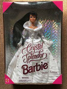 发 Barbie Crystal splendor 1995 正品绝版水晶芭比娃娃 黑发