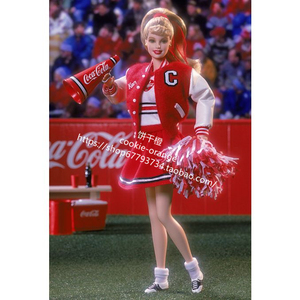 发 Barbie Coca Cola Cheerleader 2000 可口可乐芭比娃娃