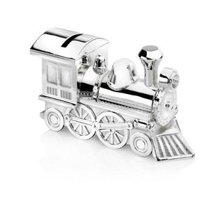 欧式金属镀银火车存钱罐创意时尚BB钱箱金属工艺品摆件生日礼物