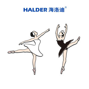 HALDER芭蕾舞女孩胸针 黑白天鹅跳舞蹈 勋徽章原创毕业生日礼物