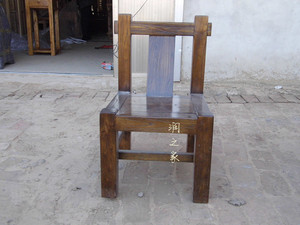 老榆木小椅子实木靠背椅简约现代休闲家用餐椅换鞋椅儿童小椅子