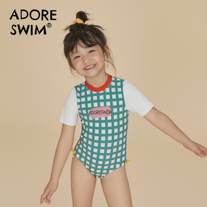 爱多尔女孩子游泳衣小童女宝宝泳裤防晒海边泳装女童2024新款泳衣