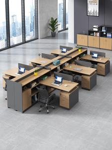 职员办公桌员工位屏风卡座桌椅组合简约现代双四人财务办公室桌子