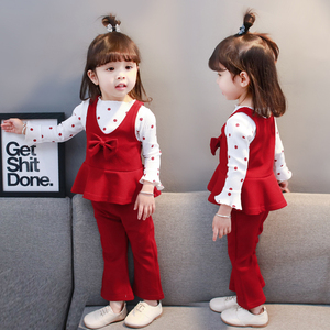1周岁女宝宝3春夏装4套装6个月婴幼儿衣服女童韩版公主长袖三件套