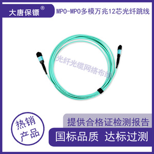 大唐保镖MPO-MPO多模万兆光纤跳线8芯12芯OM3/OM4 3米5米10米15米