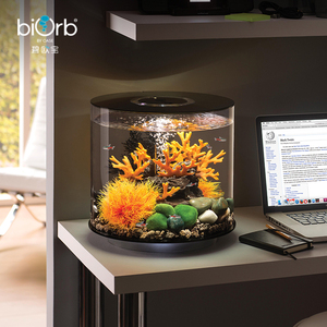 biorb小型圆柱鱼缸家用办公桌客厅亚克力透明水族箱金鱼缸免换水