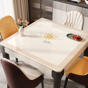 正方形餐桌桌布防水防油防烫免洗方桌pvc轻奢高级感四方茶几桌垫