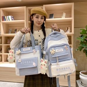 高颜值书包女韩版新款森系小学生3-6年级大容量初中生双肩包书袋