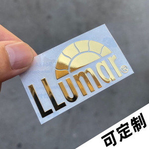 龙膜金属车贴龙膜LOGO三角窗玻璃汽车车标贴纸可定制