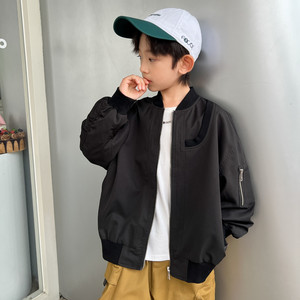 男童棒球服外套春秋装2023新款韩版中大儿童拉链开衫夹克外衣时尚