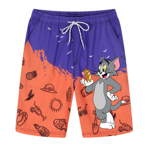 猫和老鼠联名男士夏季宽松休闲短裤海边度假泰国沙滩裤速干大裤衩