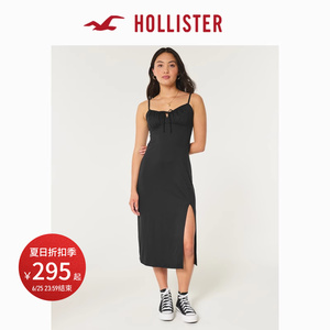 Hollister24夏季新款辣妹碎花露背中长款吊带连衣裙女 KI359-4183