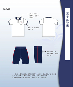 广州市协和中学 夏运动上衣/夏运动短裤（初中/高中)