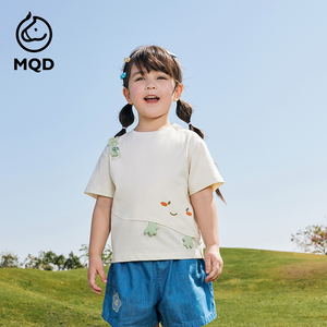 MQD童装女小童夏季萌趣云朵短袖T恤453230308