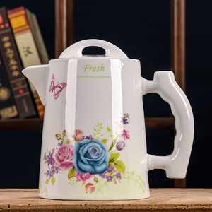陶瓷耐高温冷水茶壶大号家用夏天凉白开泡茶大容量单壶带盖凉水壶