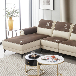 真皮沙发垫定制防滑四季通用深咖啡色专用坐垫顾家芝华仕沙发套罩