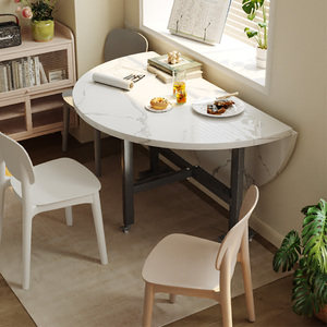 折叠圆桌家用客厅可移动吃饭餐桌小户型简易饭桌便携收纳折叠桌子