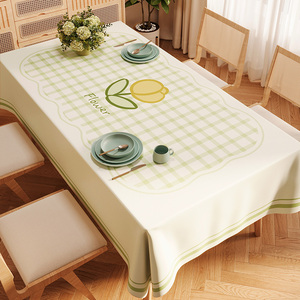 小羊皮桌布防水防油防烫免洗PVC网红北欧餐桌布台布茶几布桌布