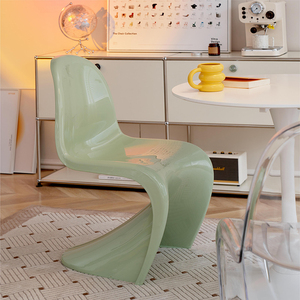 餐椅家用塑料椅子北欧靠背凳子网红创意潘东椅简约现代女生化妆椅