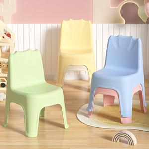 小凳子家用塑料矮凳儿童加厚靠背椅子客厅茶几凳沙发凳大人坐板凳