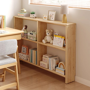 全实木超薄墙边小窄柜儿童书桌旁书架置物架落地过道夹缝收纳书柜