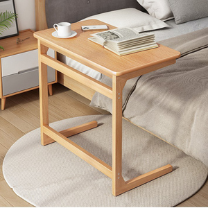 实木床边桌简约家用卧室沙发可移动小书桌学生床上笔记本电脑桌子