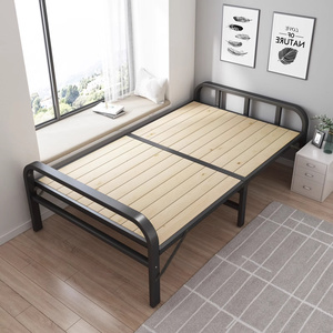 折叠床单人床成人家用实木一米二简易床宿舍加固硬板小床双人铁床